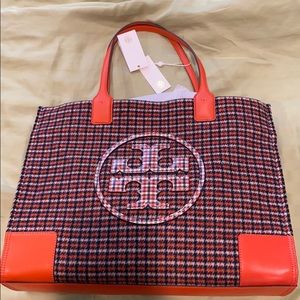 Tory Burch Ella Plaid Tote